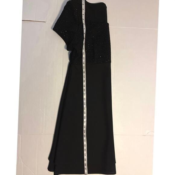 Jessica Howard Bling Black Dress Womens Size 14 Holiday Party New Years Sparkle - Picture 12 of 13